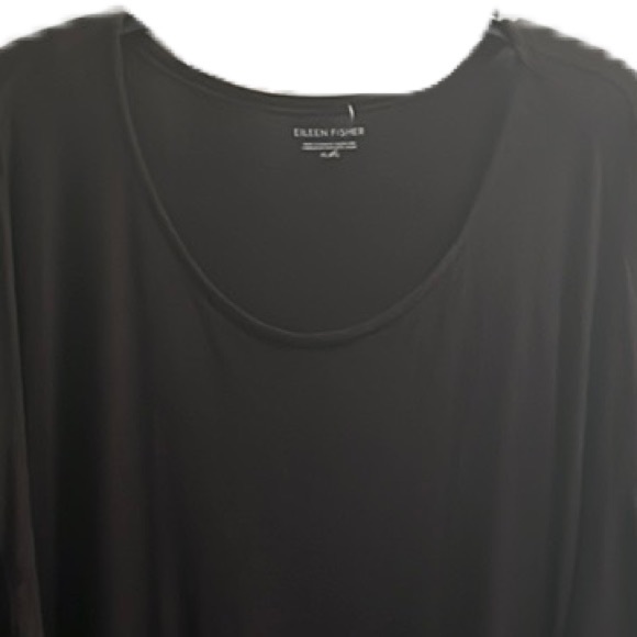 Eileen Fisher, 95% Viscose, Loungewear, Scoop Neckline Dress,Heather Burgundy,XL - Picture 4 of 6
